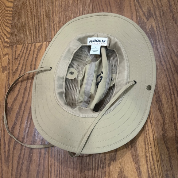 NWOT Magellan Outdoors Beige Vented Full Brim Bucket Camping Hat Men Size L - Picture 3 of 4